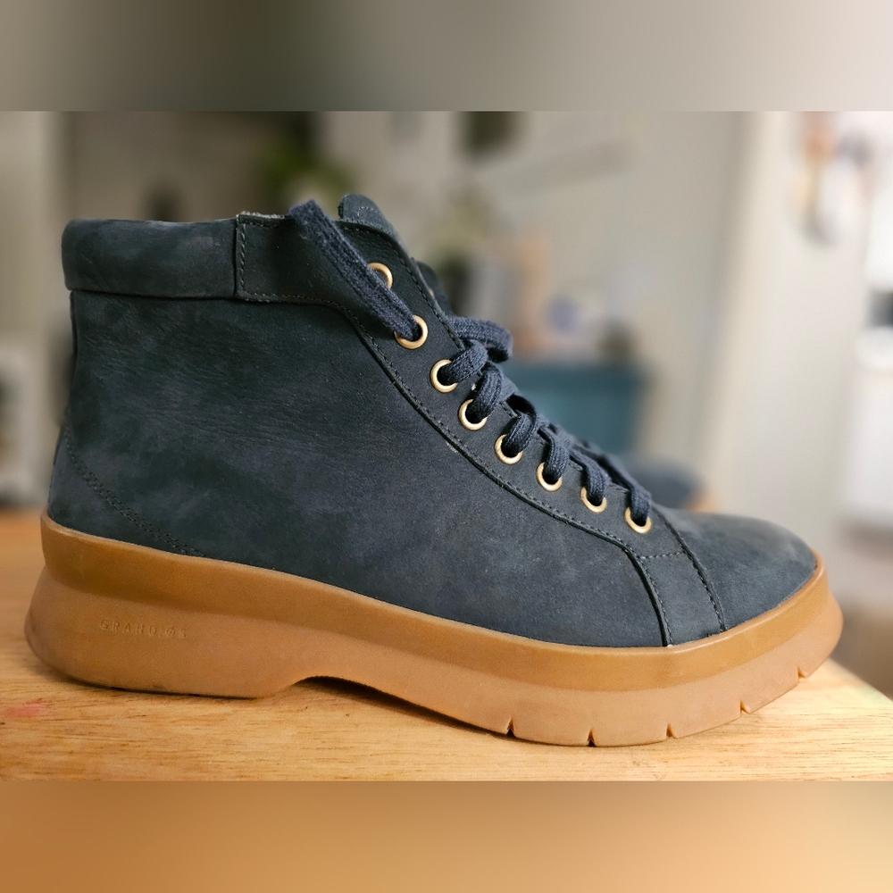 Cole Haan Pinch Grand ØS Utility Chukka Boot Waterproof Blue. Size 7.5